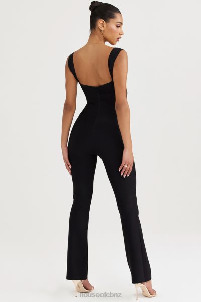 House of CB Yasmeen Black Bandage Jumpsuit XTP20Z933 Clothing