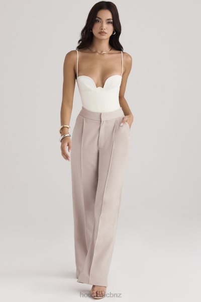 House of CB Alivia Beige Loose Fit Trousers XTP20Z926 Clothing