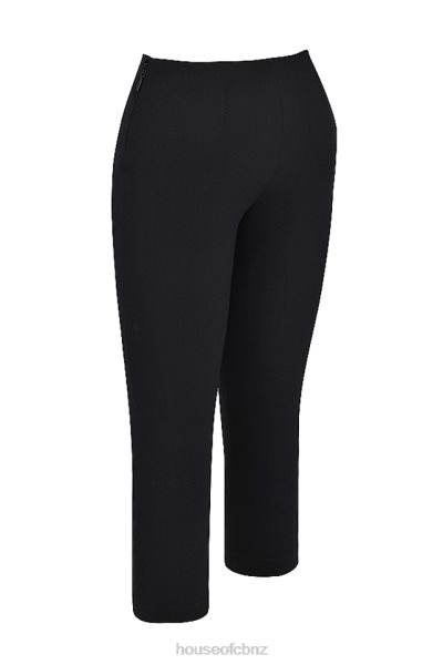 House of CB Halima Black Capri Trousers XTP20Z865 Clothing