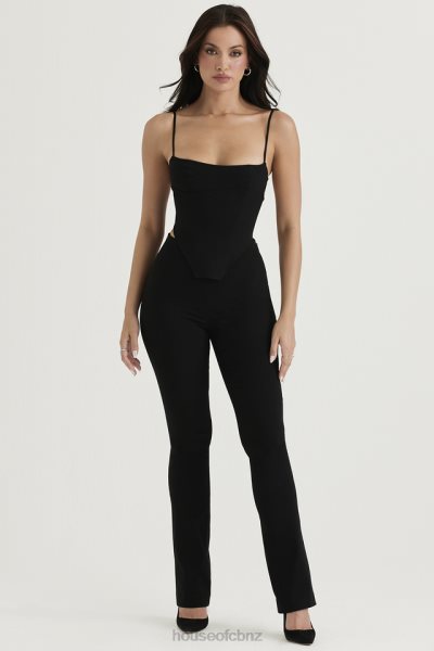 House of CB Laurel Black High Waisted Trousers XTP20Z897 Clothing