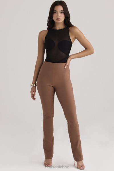 House of CB Laurel Toast High Waisted Trousers XTP20Z924 Clothing