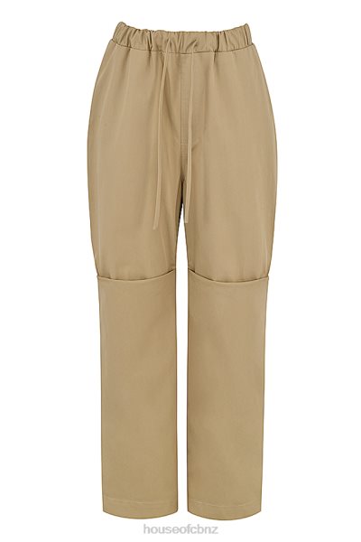 House of CB Luna Camel Cargo Trousers XTP20Z913 Clothing