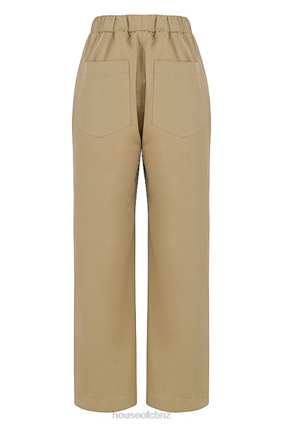 House of CB Luna Camel Cargo Trousers XTP20Z913 Clothing