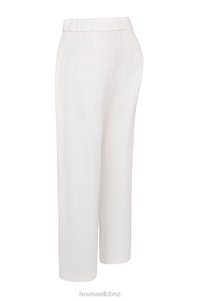 House of CB Luna White Cargo Trousers XTP20Z855 Clothing