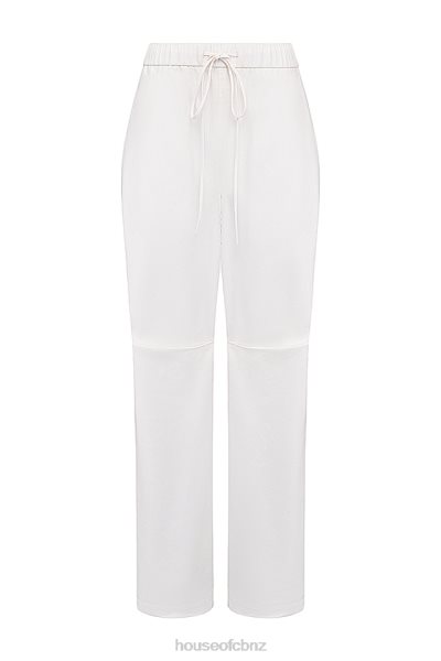 House of CB Luna White Cargo Trousers XTP20Z855 Clothing