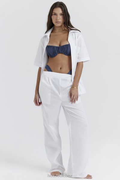 House of CB Reno White Relaxed Fit Trousers XTP20Z853 Clothing