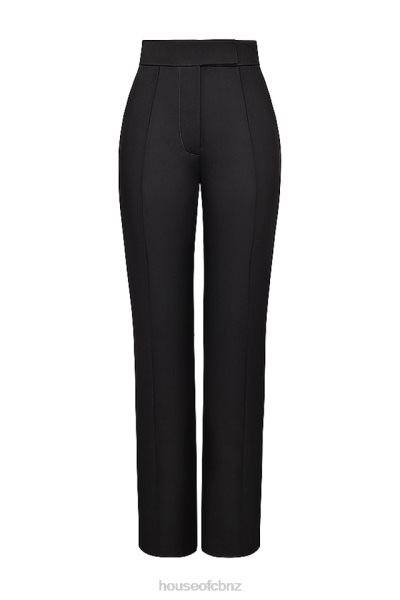 House of CB Tansy Black Satin Trousers XTP20Z870 Clothing