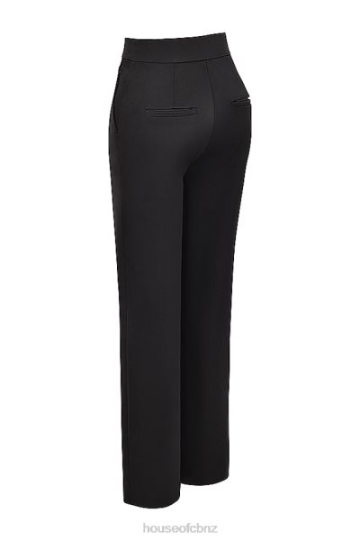 House of CB Tansy Black Satin Trousers XTP20Z870 Clothing