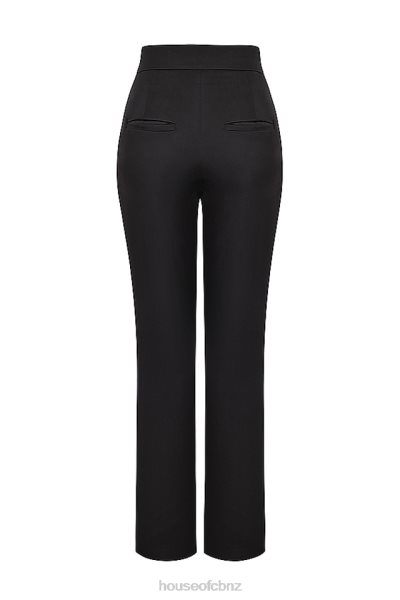 House of CB Tansy Black Satin Trousers XTP20Z870 Clothing