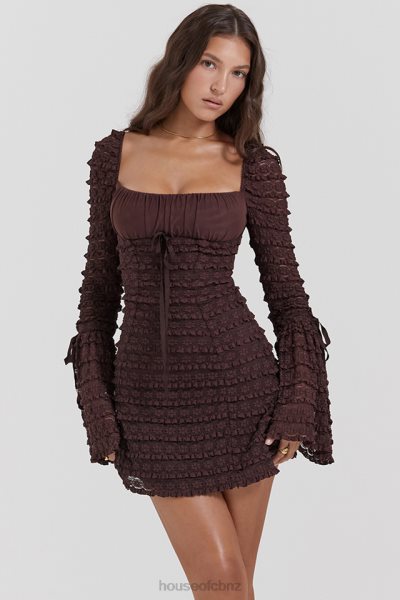 House of CB Marisa Espresso Lace Dress XTP20Z164 Clothing