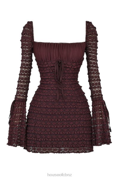 House of CB Marisa Espresso Lace Dress XTP20Z164 Clothing