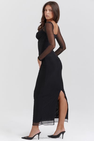 House of CB Katarina Black Maxi Dress XTP20Z147 Clothing