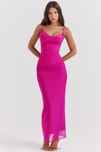 House of CB Nalini Fuchsia Maxi Dress XTP20Z197 Clothing