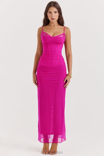 House of CB Nalini Fuchsia Maxi Dress XTP20Z197 Clothing