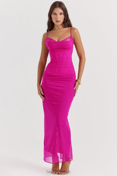 House of CB Nalini Fuchsia Maxi Dress XTP20Z197 Clothing