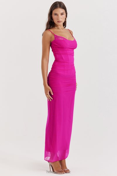 House of CB Nalini Fuchsia Maxi Dress XTP20Z197 Clothing