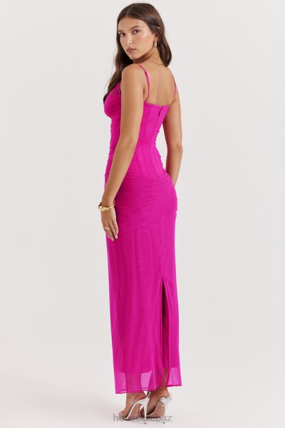 House of CB Nalini Fuchsia Maxi Dress XTP20Z197 Clothing