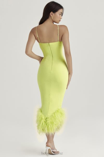 House of CB Alessia Lime Midi Dress XTP20Z420 Clothing