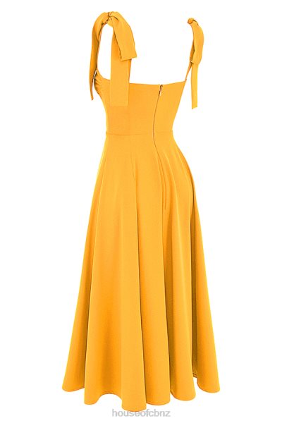 House of CB Alicia Tangerine Midi Sundress XTP20Z464 Clothing