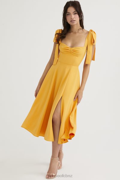 House of CB Alicia Tangerine Midi Sundress XTP20Z464 Clothing