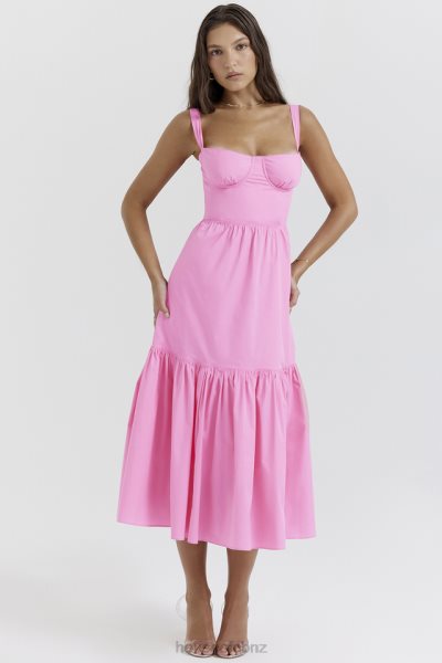 House of CB Elia French Pink Midi Sundress XTP20Z211 Clothing