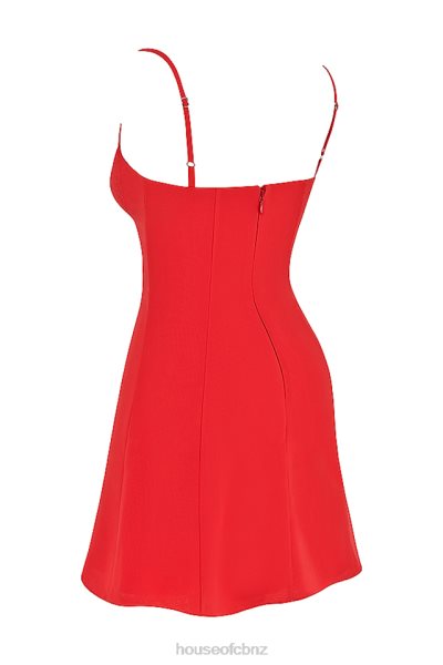 House of CB Christiana Red Mini Dress XTP20Z426 Clothing