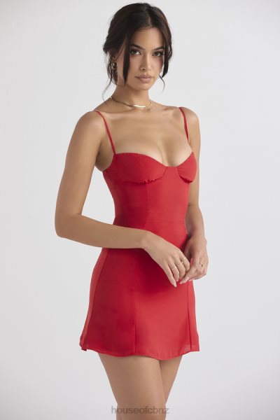 House of CB Christiana Red Mini Dress XTP20Z426 Clothing