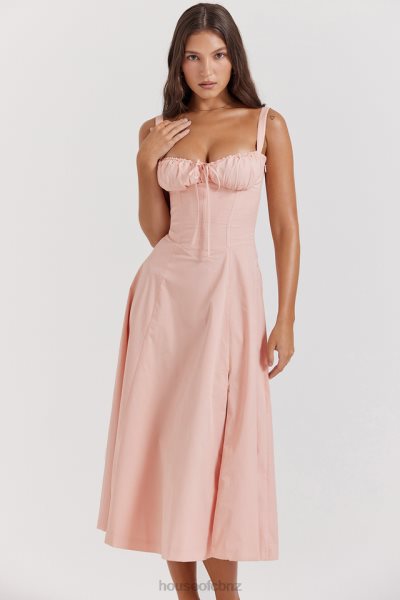 House of CB Carmen Baby Pink Bustier Sundress XTP20Z196 Clothing