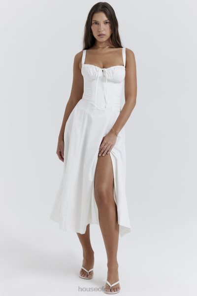 House of CB Carmen White Bustier Sundress XTP20Z201 Clothing