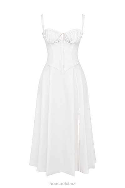 House of CB Carmen White Bustier Sundress XTP20Z201 Clothing