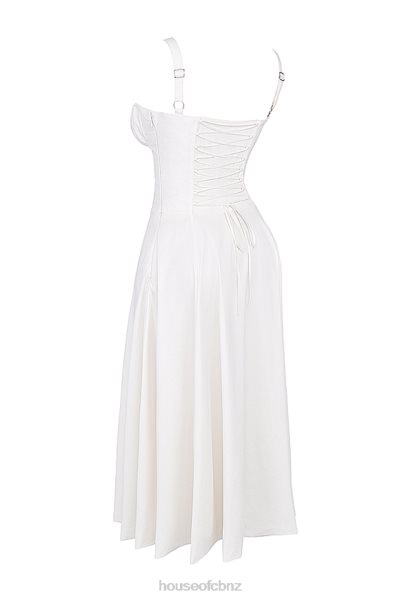 House of CB Carmen White Bustier Sundress XTP20Z201 Clothing