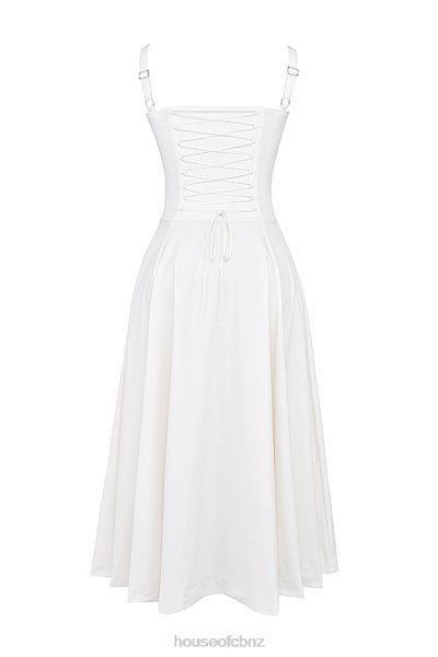 House of CB Carmen White Bustier Sundress XTP20Z201 Clothing