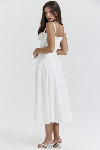 House of CB Carmen White Bustier Sundress XTP20Z201 Clothing