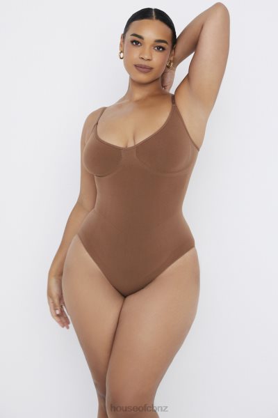 House of CB Sculpting Full Brief Bodysuit Mocha XTP20Z1272 Clothing