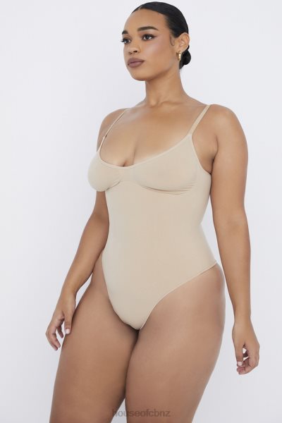 House of CB Sculpting Thong Bodysuit Almond XTP20Z1266 Clothing