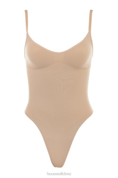 House of CB Sculpting Thong Bodysuit Almond XTP20Z1266 Clothing