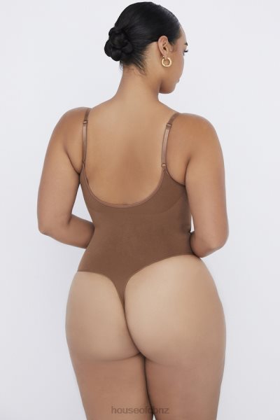 House of CB Sculpting Thong Bodysuit Mocha XTP20Z1264 Clothing