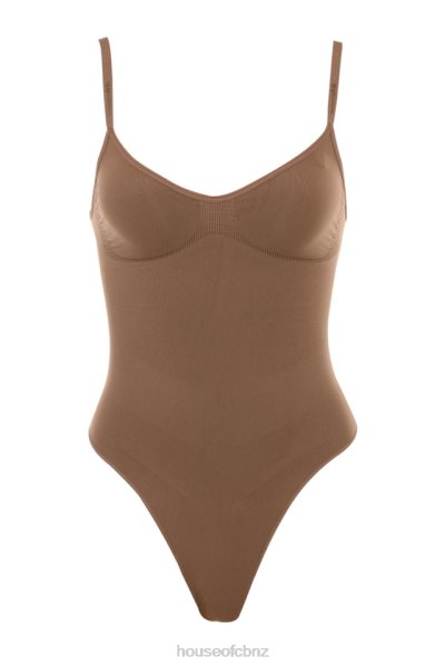 House of CB Sculpting Thong Bodysuit Mocha XTP20Z1264 Clothing