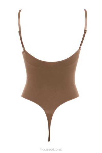 House of CB Sculpting Thong Bodysuit Mocha XTP20Z1264 Clothing