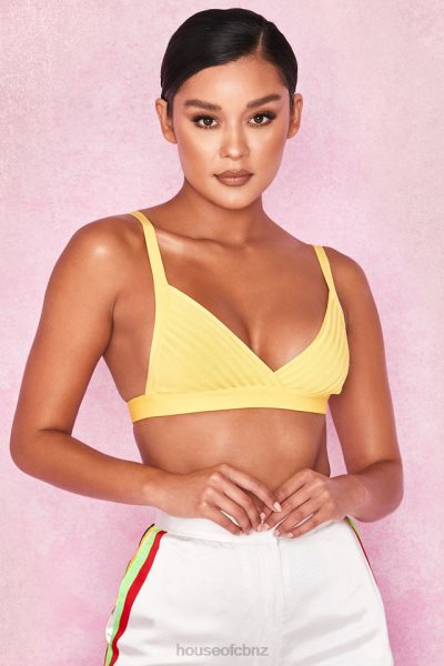 House of CB Jae Yellow Bandage Bralet Top XTP20Z817 Clothing