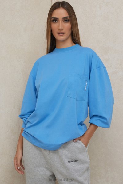 House of CB Strata Blue Long Sleeve Top XTP20Z785 Clothing