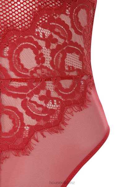 House of CB Nadia Red Lace Bodysuit XTP20Z815 Clothing