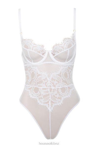 House of CB Nadia White Lace Bodysuit XTP20Z820 Clothing