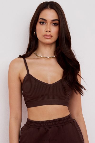 House of CB Evie Brown Bandage Bralette XTP20Z760 Clothing