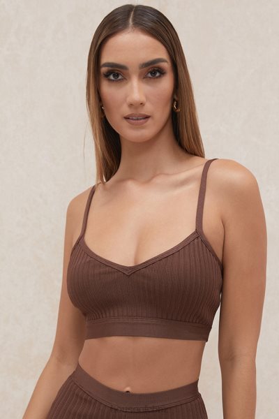 House of CB Evie Chocolate Bandage Bralette XTP20Z776 Clothing