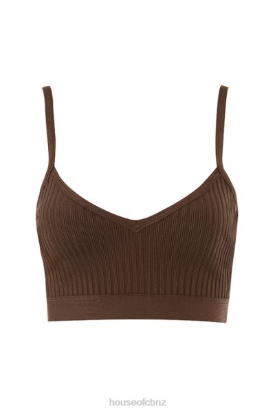 House of CB Evie Chocolate Bandage Bralette XTP20Z776 Clothing