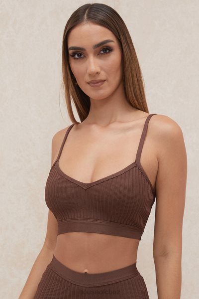 House of CB Evie Chocolate Bandage Bralette XTP20Z776 Clothing