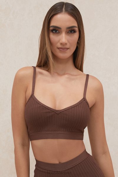 House of CB Evie Chocolate Bandage Bralette XTP20Z776 Clothing