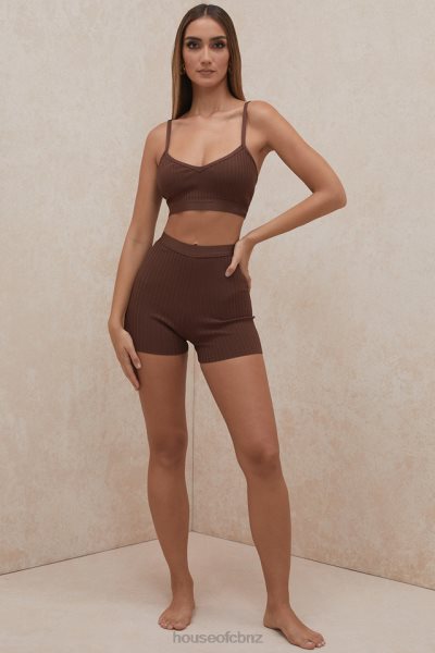 House of CB Evie Chocolate Bandage Bralette XTP20Z776 Clothing