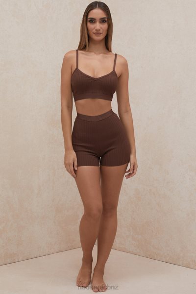 House of CB Evie Chocolate Bandage Bralette XTP20Z776 Clothing